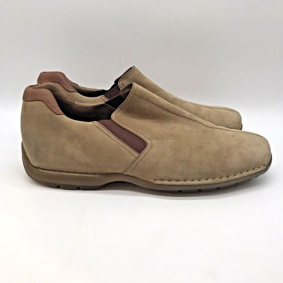 Cole Haan Tan Nubuck Leather Loafers Men\'s 13M Causal Double Gusset 161 CO4496